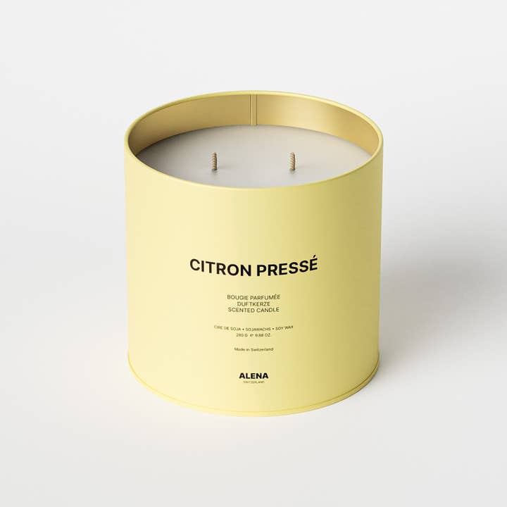 ALENA SWITZERLAND - Wholesale Jar/filled candle - Citron Pressé Scented Candle – 280G4