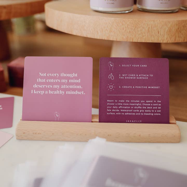JaxKelly - Wholesale Bath & Body Set - Shower Affirmationâ„¢ Cards - Boundaries