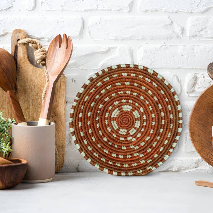 Cesto Intrecciato a Mano - Cesto Sudoccidentale - diametro 8 pollici per la vendita all'ingrosso da parte di ArtisanalEmporiumLLC