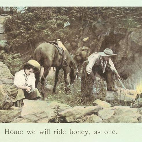 Impresión de Arte LS-135 Hogar Cabalgaremos Como Uno, Camping para venta al por mayor de Found Image Press