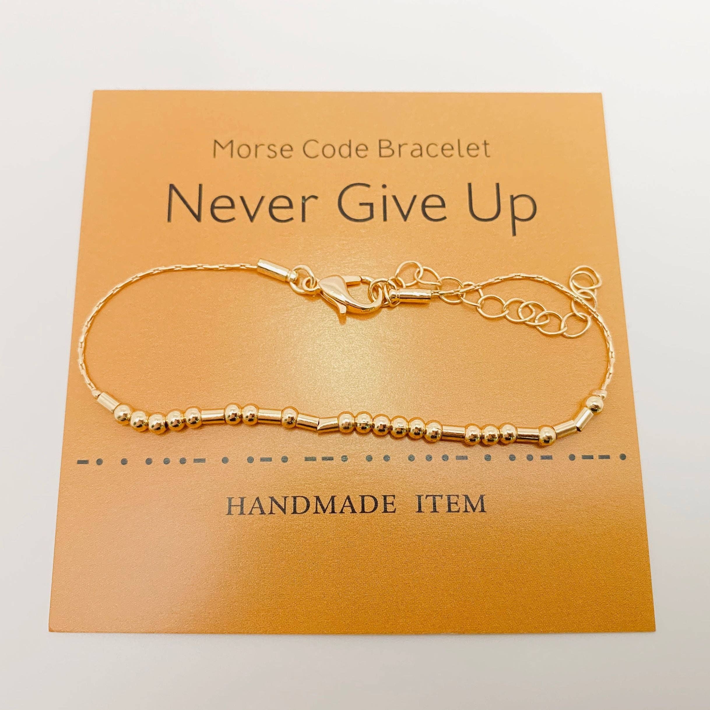 Mio Queena - Wholesale Schakelarmband - „Fuck off” handgemaakte gouden Morse Code-armbanden6