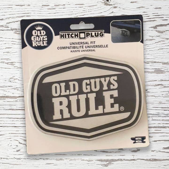 Old Guys Rule Trailer Hitch Plug for wholesale by Old Guys Rule