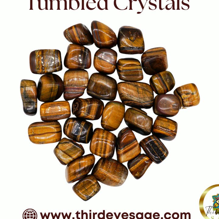 Pietra curativa in cristallo burattato a forma di occhio di tigre per protezione per la vendita all'ingrosso da parte di Third Eye Sage