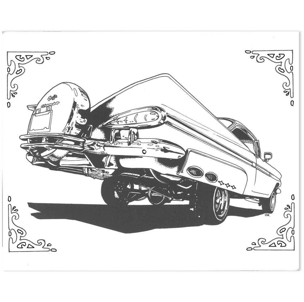 SCB - Wholesale Coloring Book - Adult - Lowrider Coloring Book3