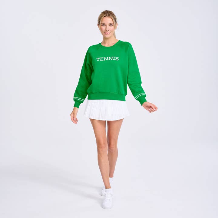 Green White Tennis Play All Sweatshirt for wholesale on Faire