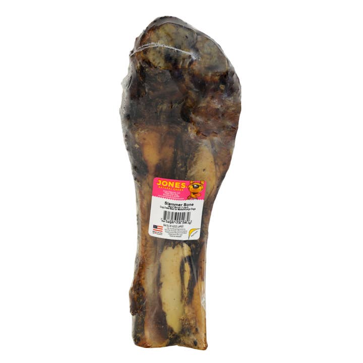 Beef Slammer Bones 1 Pack Shrink Wrap with Label for wholesale by Jones Natural Chews