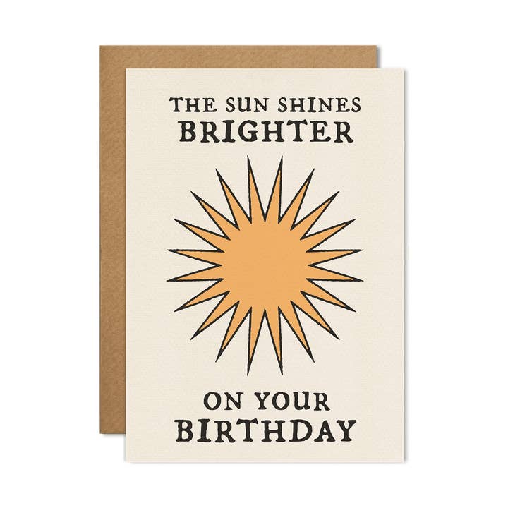 cai & jo – wholesale Birthday card – The Sun Shines Brighter On Your Birthday Card0