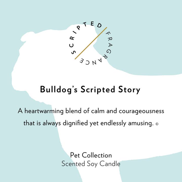 Scripted Fragrance - Wholesale Jar/Filled Candle - Bulldog Dog Soy Candle in Drinking Glass Two-In-One Gift7
