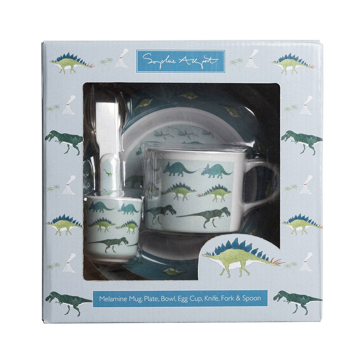 Sophie Allport – wholesale Dinnerware set – Kids & Baby – Dinosaurs Childrens Melamine Set1