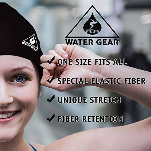 Water Gear - Wholesale Swim cap – Women′s - Water Gear Latex Swim Cap - Keeps Hair Dry and Secure3