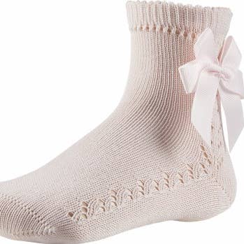 Pack de 2 calcetines JACQUARD/DOUBLE BOW rosa suave para venta al por mayor de iN ControL