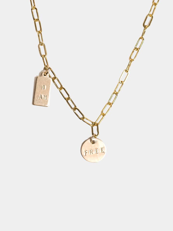 Collier Affirmation Disc pour la vente par OXB