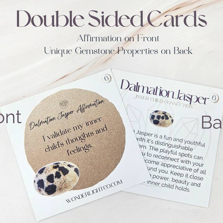 WonderLight Jewelry – wholesale Tofsörhängen – Ädelstenstofsörhängen - Dalmatisk jaspis/Inner Child10