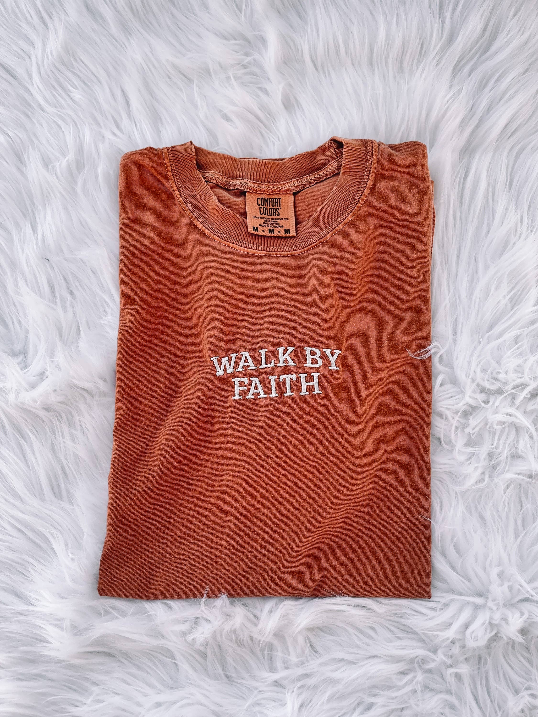 Honey Soul LLC - Wholesale T-Shirt - Women's - Embroidered Walk By Faith Tee6