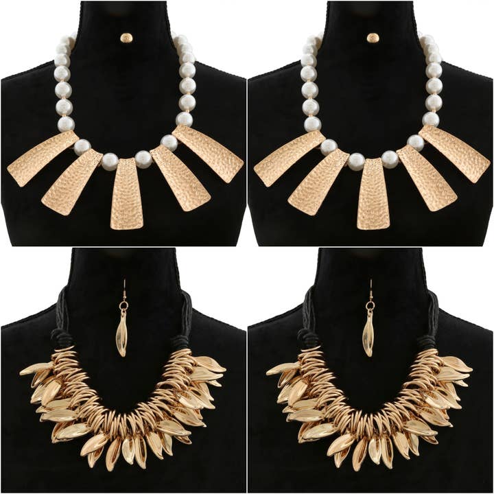 Oblige by G - Wholesale Bib necklace - Bold Statement Necklace Collection JN-11234 JN-11139
1