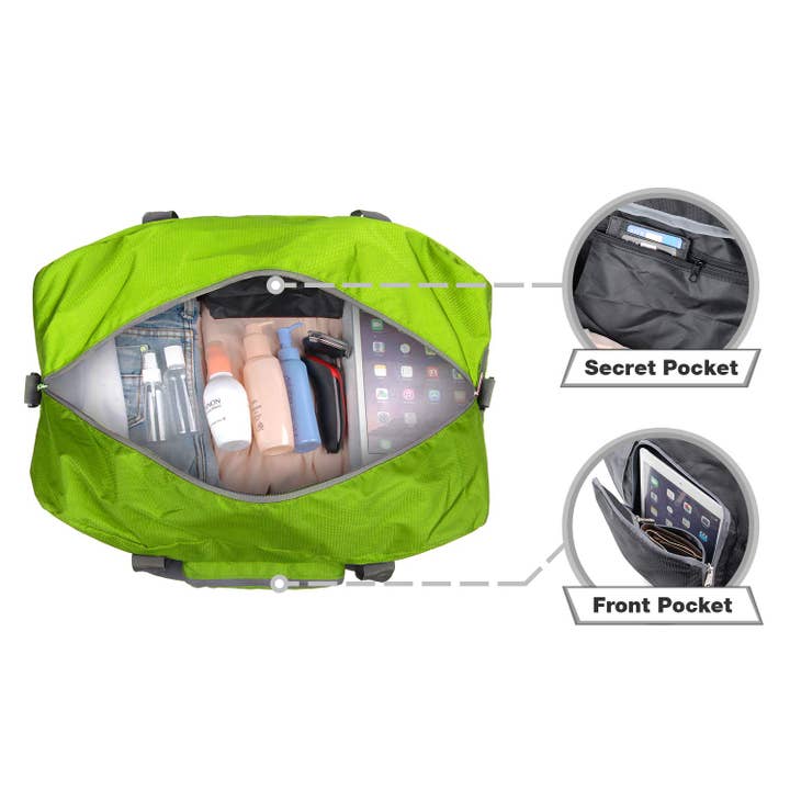 wandf - Wholesale Weekender bag – Unisex - Foldable Large Bulk Duffle Bag 24" With Shoe Compartment10