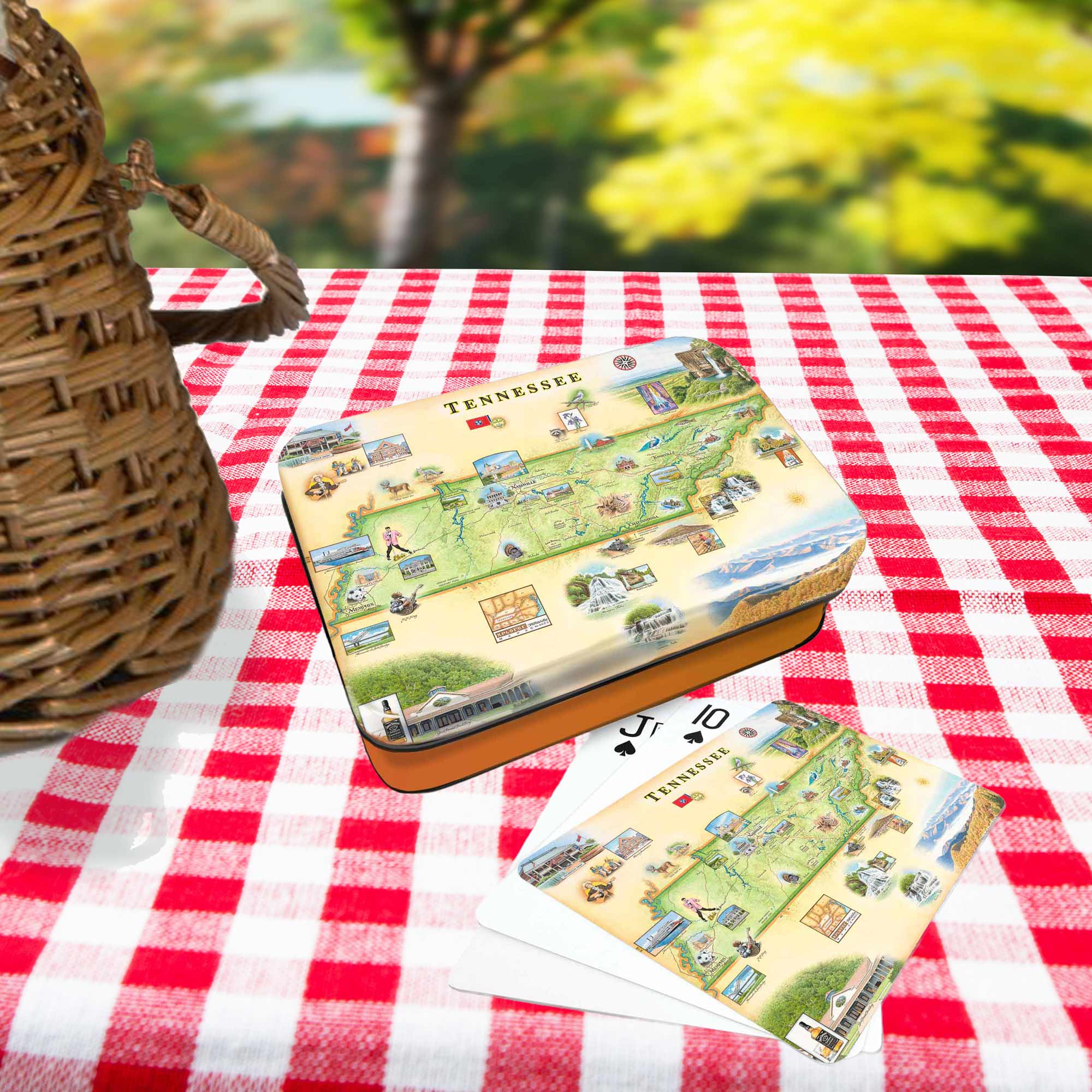 XPLORER MAPS - Wholesale Playing Cards - Tennessee Map Playing Cards2