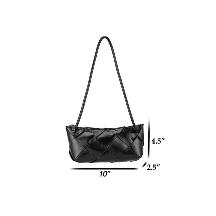 Anarchy Street - Wholesale Shoulder Bag - Women's - Glossy Woven Rectangle Handbag