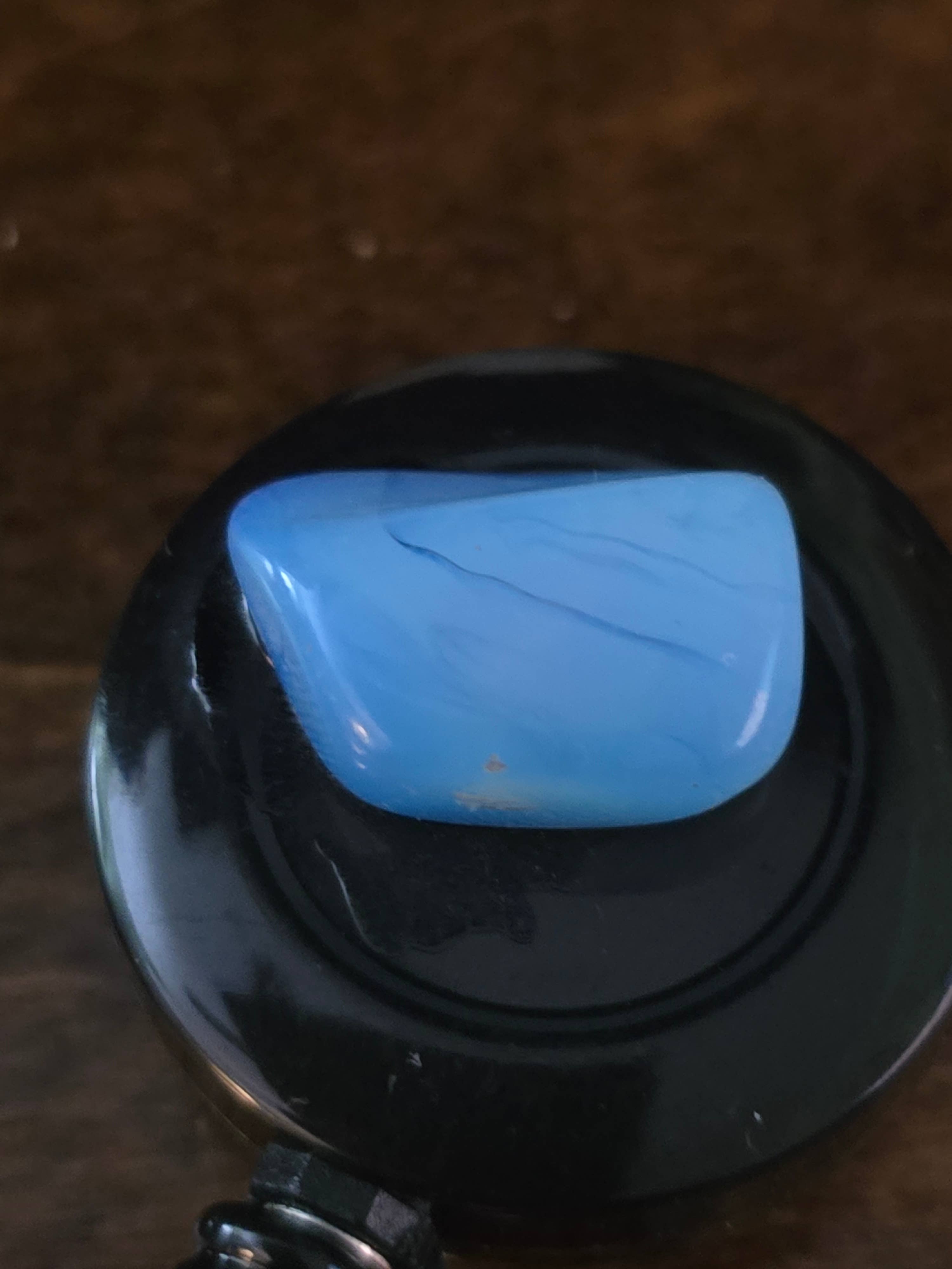 Pebbles Crazy Crystals LLC - Wholesale Keychain – Unisex - “Opalite Glow” Crystal Badge Reel 2