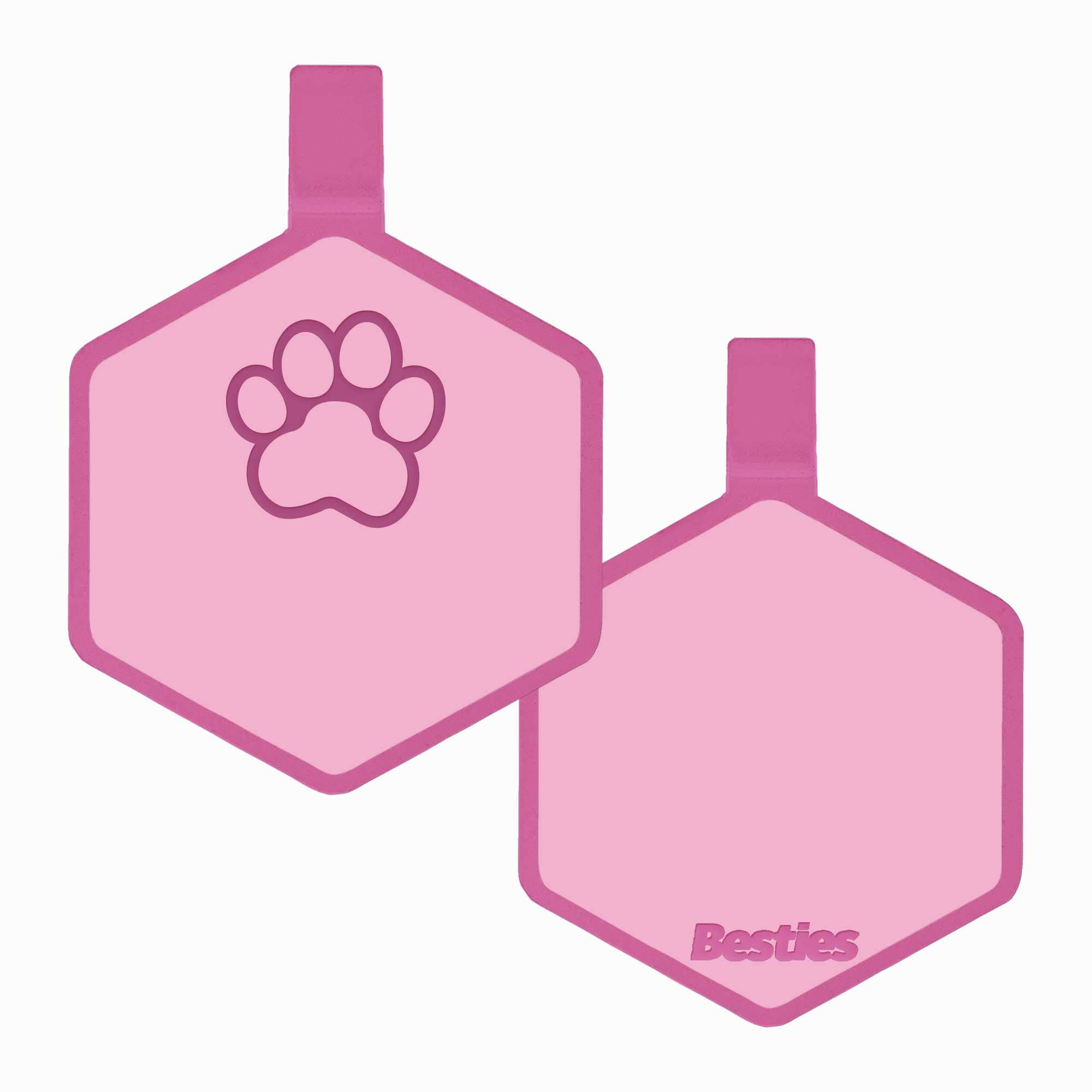 Besties Pets - Wholesale Pet Identification Tag - Dog - Paw Silicone Dog ID Tag5