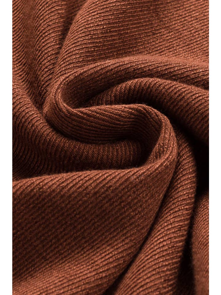 Brown Ribbed Peekaboo Cutout Long Sleeve Top for wholesale on Faire10