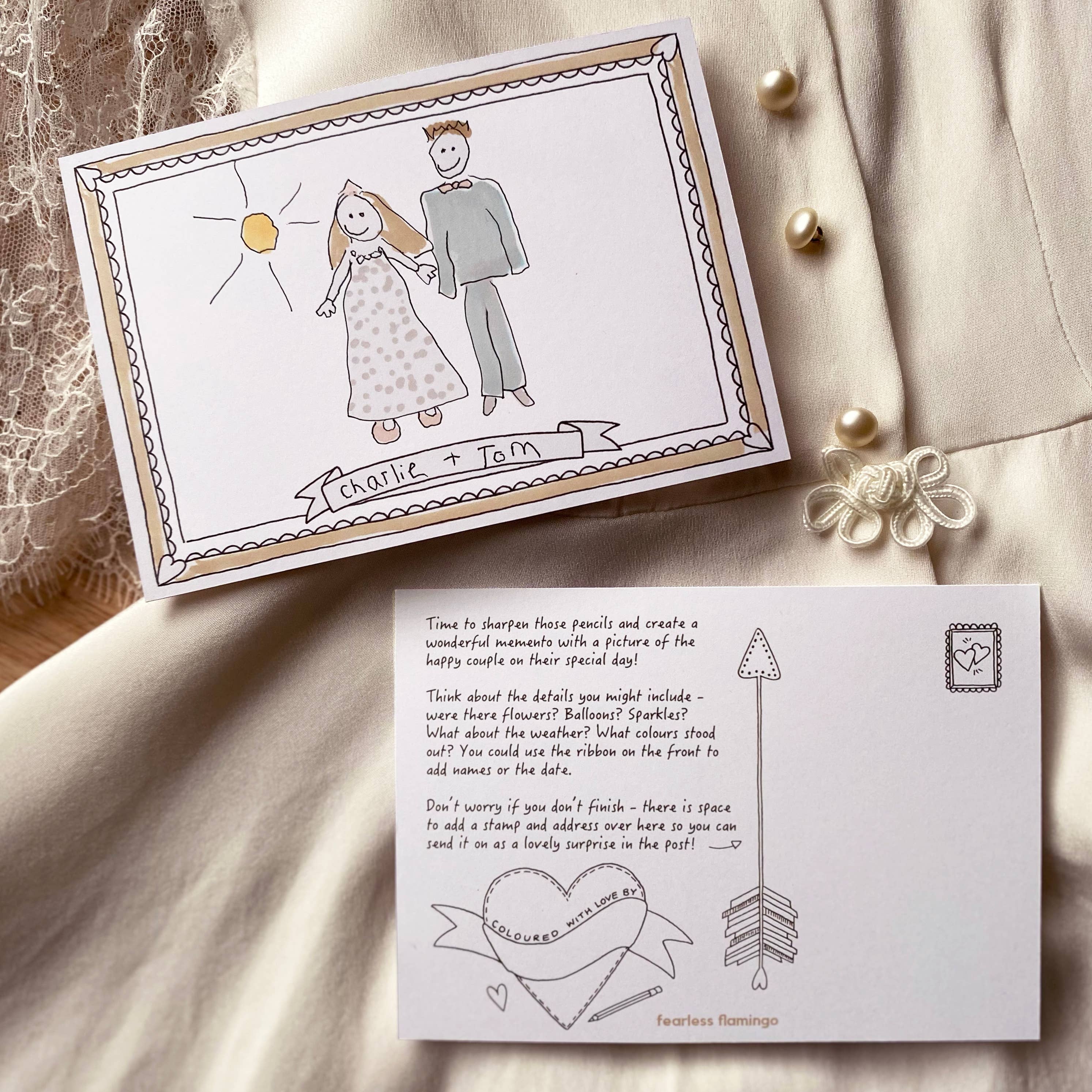 Fearless Flamingo - Vente Livre de coloriage et d'activités pour enfants et bébés - Set de 8 tableaux à colorier pour table de mariage pour enfants (2 x 4 motifs)4