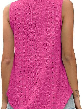 Lovesoft - Wholesale Tanktop - Dames - Dames zomerse losvallende mouwloze top met ronde hals22