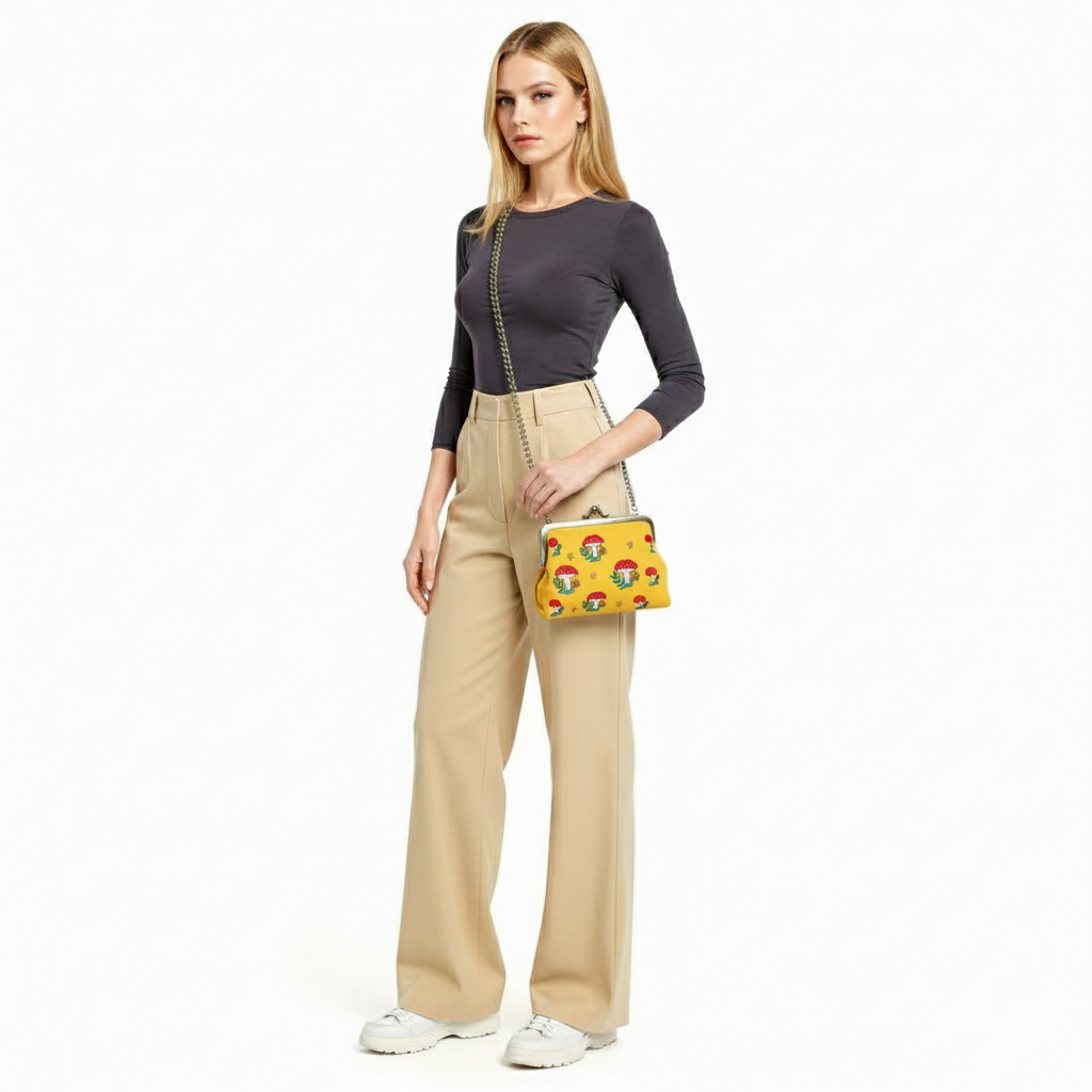 COMECO INC - Wholesale Crossbody Bag - Women's - Mushrooms Kisslock Bag3