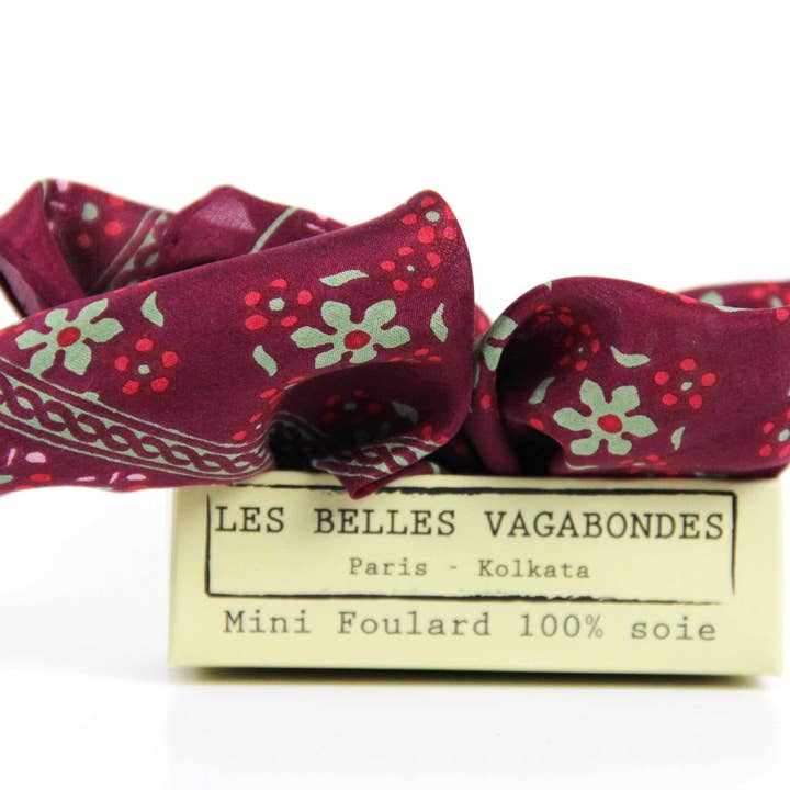 Les Belles Vagabondes - Wholesale Head Scarf - Women's - Mini Natasha Bordeaux2