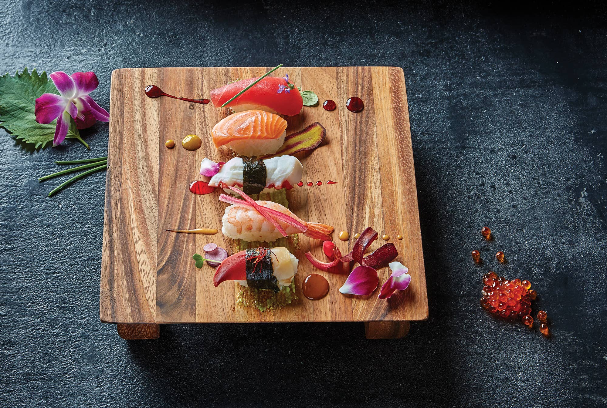 Fox Run Brands - Wholesale Dienblad - Ironwood Kyoto sushistandaard, acacia, 10 „x 10" x 2"7