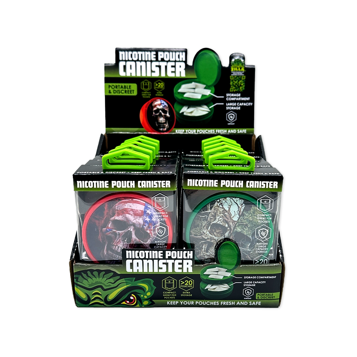 Novelty Brands - Wholesale Retailer Display - Home & Living - Smokezilla Full Print Storage Canisters Boxed - 10/Display2