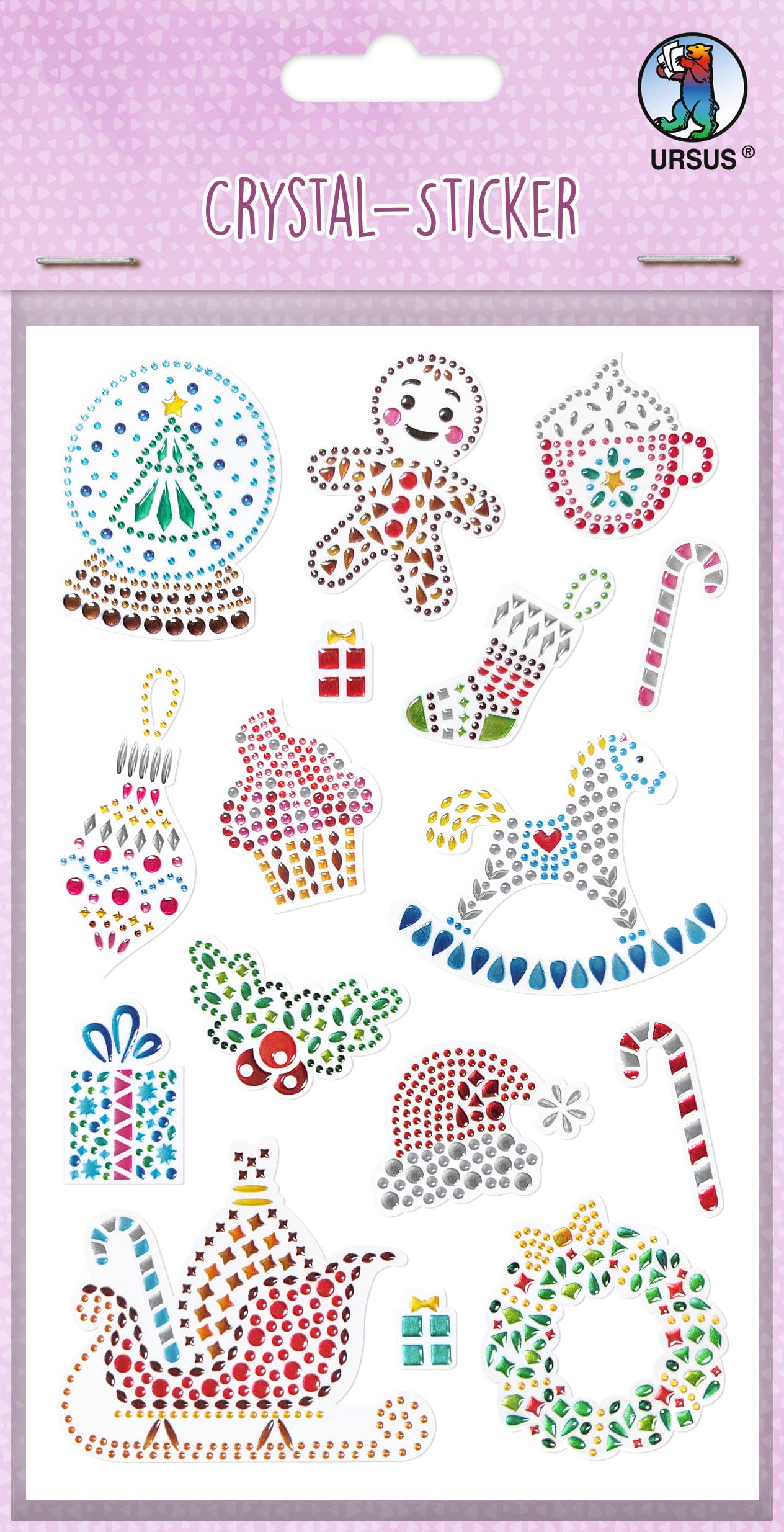URSUS® / Buntpapierfabrik Ludwig Bähr GmbH & Co. KG – wholesale Sticker – Crystal sticker “Christmas time”1