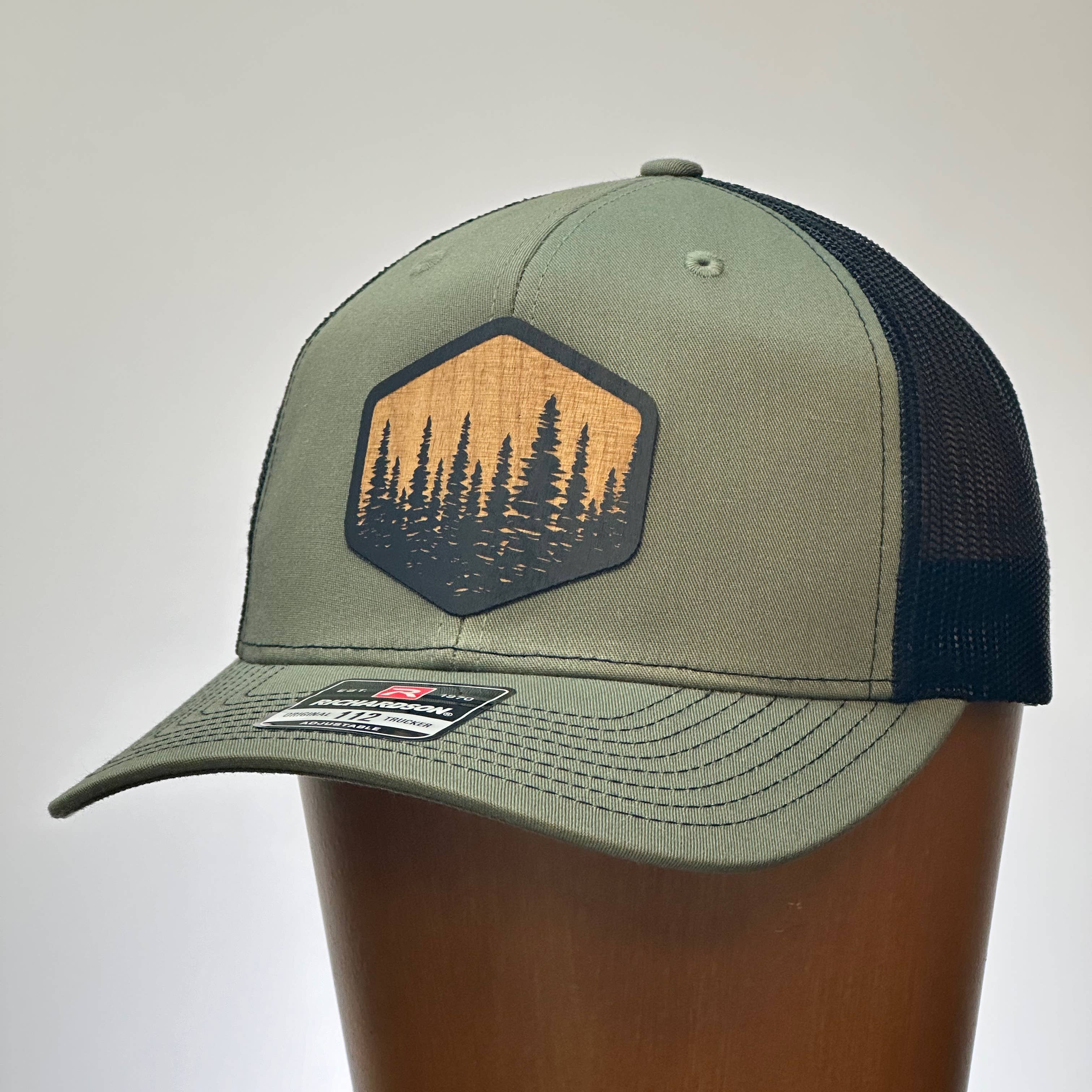 Last Best Supply Co - Wholesale Trucker Hat - Unisex - Hexagon Trees Flexwood Patch Trucker Cap1