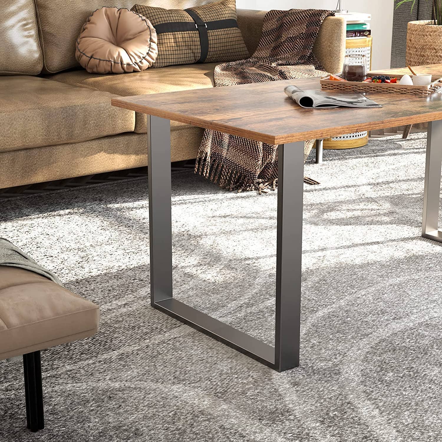 Above Edge - Wholesale Desk Riser - Table Legs, Metal Furniture Legs, 2 Pack Rectangular Support6