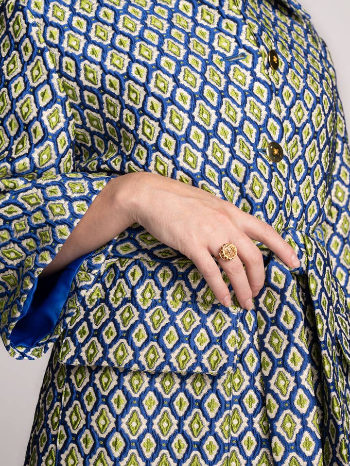 Mantel Ettie Linger in Kobaltblau für den Großhandel von Linger Ln