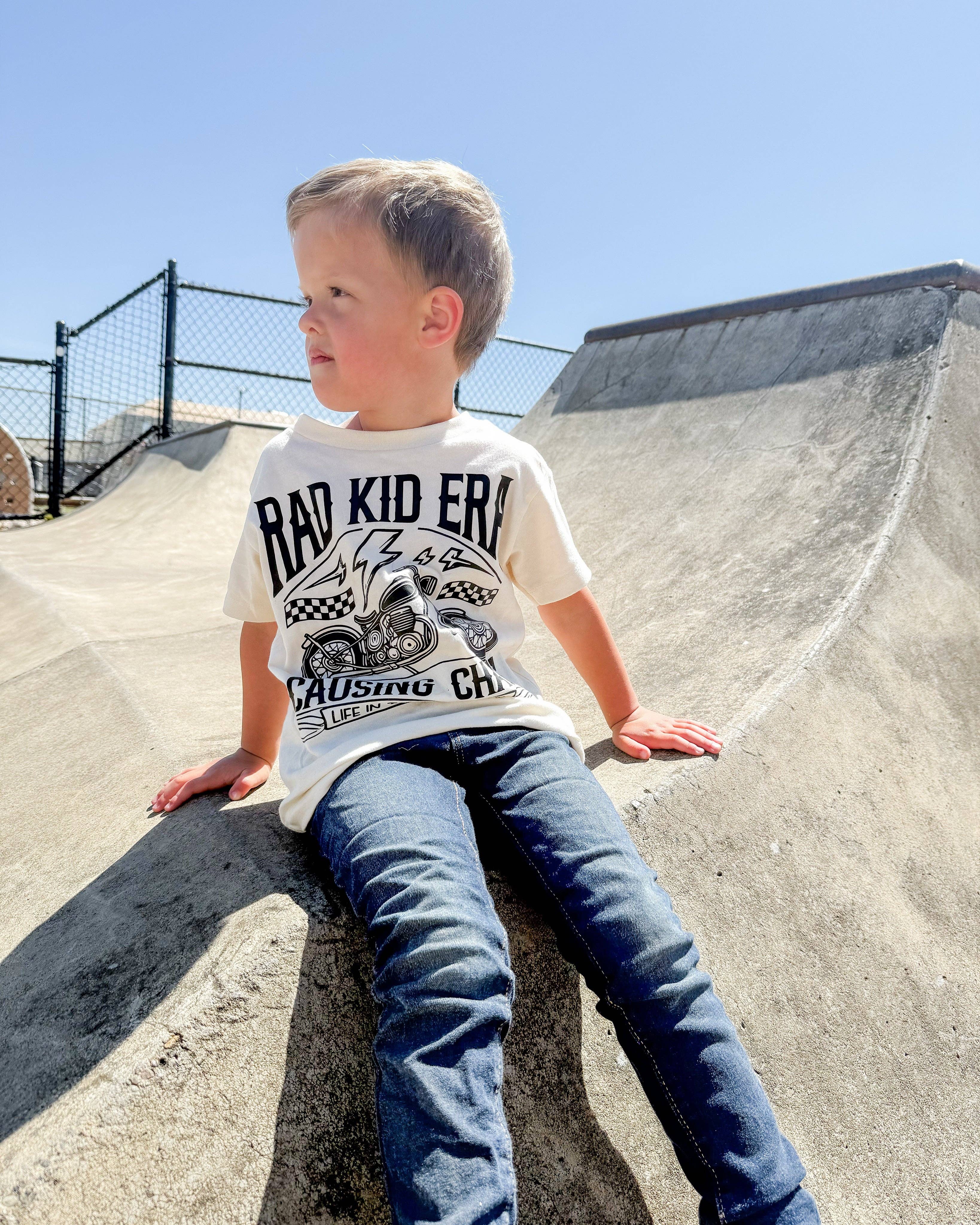 Sue + Jane - Wholesale Screen Printed T-Shirt - Kids - Rad Kid Era - 100% Cotton T-shirt