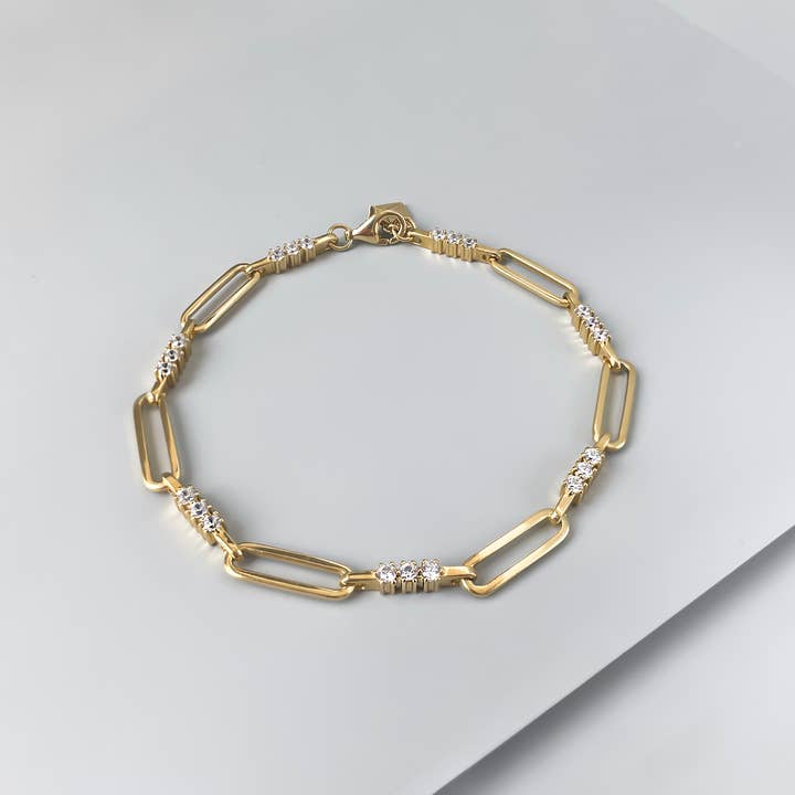 Link Topaz 14K Gold Vermeil Bracelet for wholesale by Wanderlust + Co