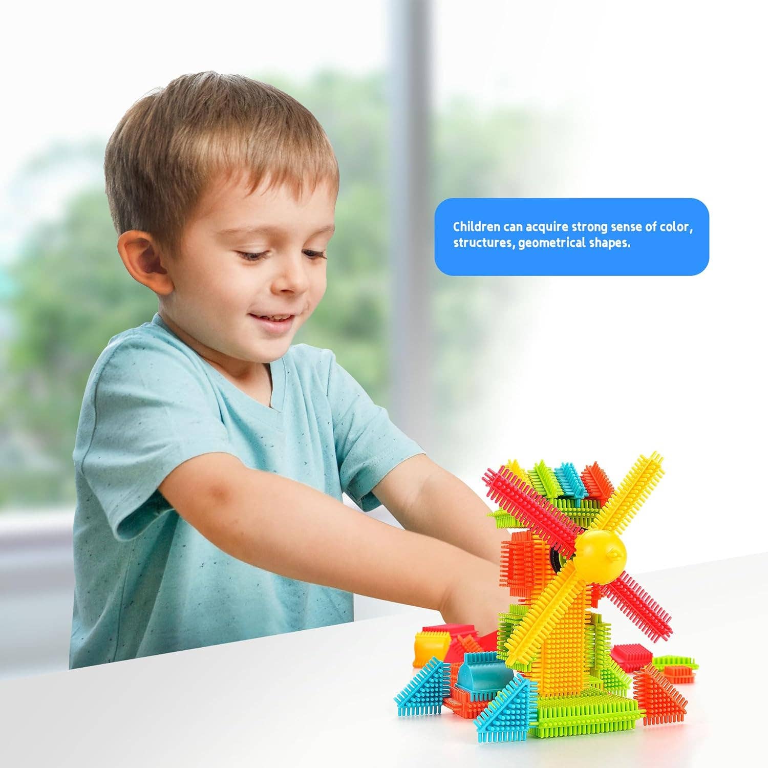 AZ Trading & Import (Toys, RC Toys & More) - Wholesale Building Set - Kids - Colorful Bristle Shape Building Blocks | 112 Pieces6