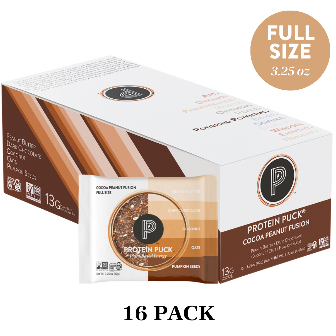 Protein Puck - Wholesale Snack Bar - Cocoa Peanut Fusion (Peanut Butter, Chocolate) (16 - 3.25oz Bars)1