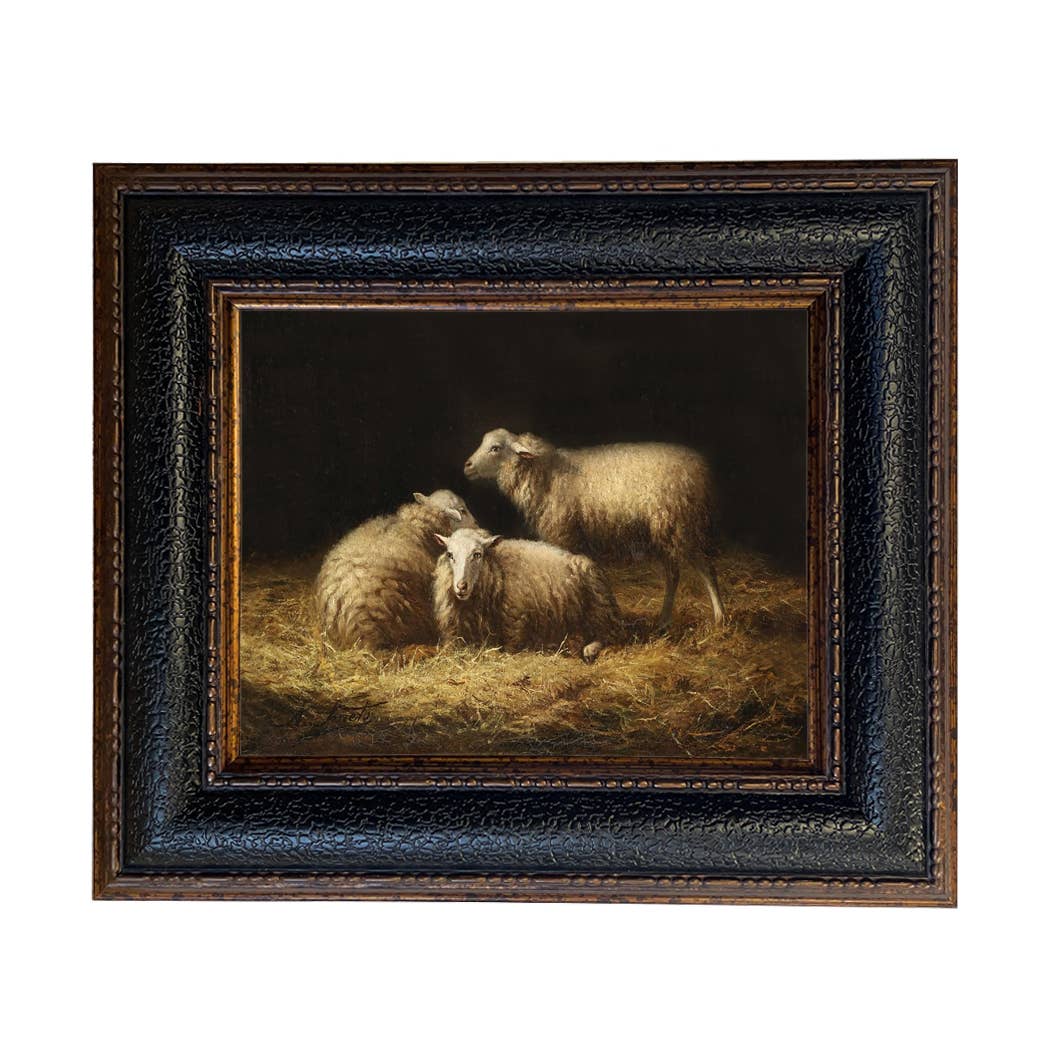Madison Bay Co. - Historical Home Decor Reproductions - Wholesale Painting/Drawing - Sheep in the Hay Framed Painting Print on Canvas39