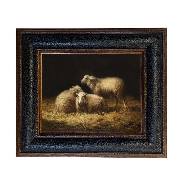 Madison Bay Co. - Historical Home Decor Reproductions - Wholesale Painting/Drawing - Sheep in the Hay Framed Painting Print on Canvas39