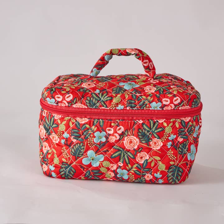 Sparkle Being - Wholesale Makeup/Cosmetic Bag - Nature's Bloom Floral Quilted Makeup Cosmetic Toiletry Bag7