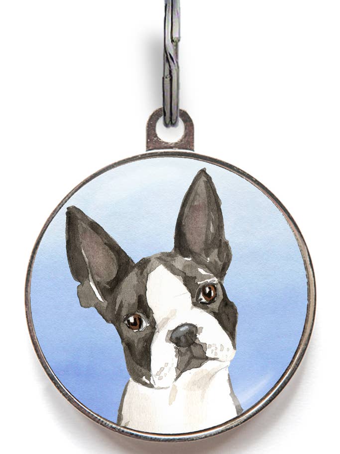 Médaille intelligente pour chien Boston Terrier pour la vente par WagATudeTags