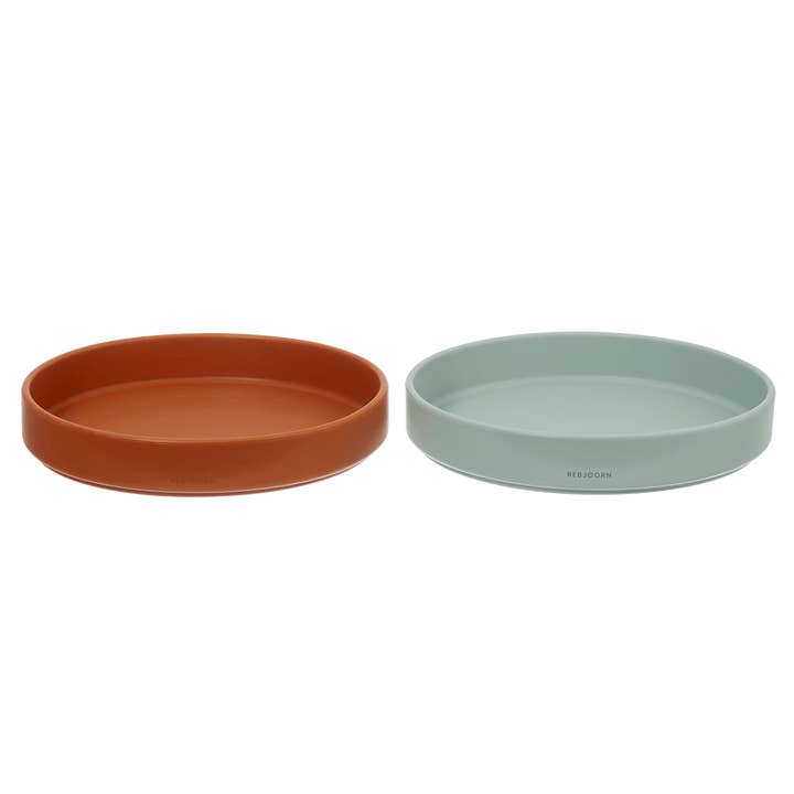 Rebjoorn - Silicone Plate Orange & Blue 2-Pack for wholesale by Rebjoorn