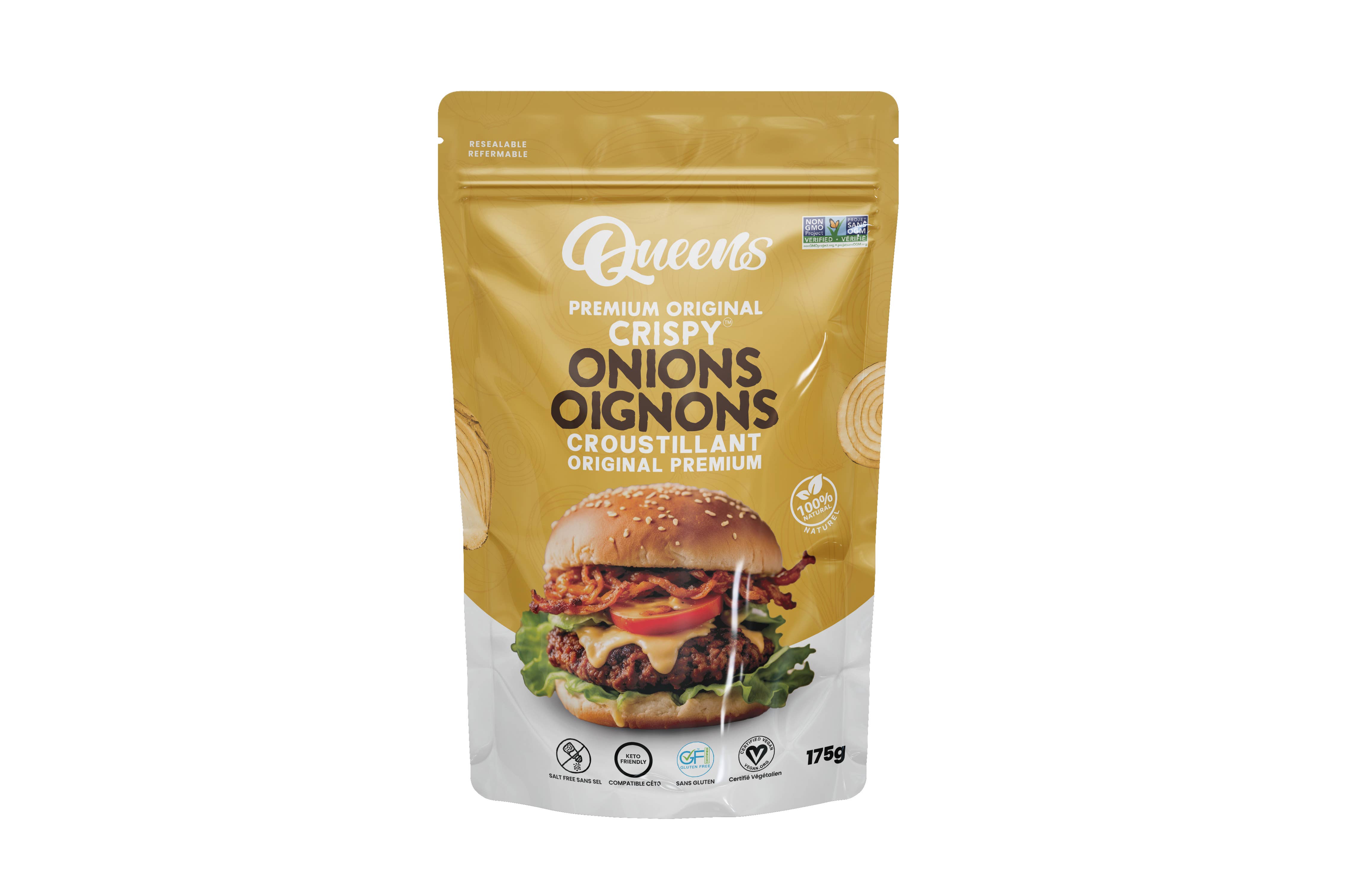 Queens Premium - Vente Légumes secs/déshydratés - Oignons croustillants premium Queens