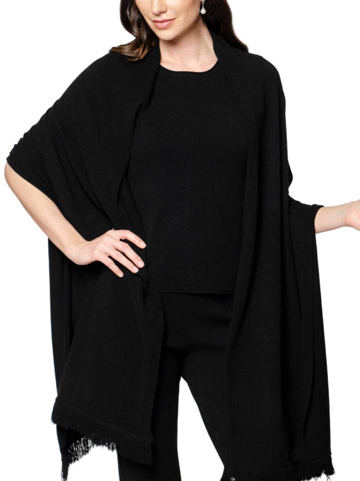 Felicia Scialle / Mantella, Nero per la vendita all'ingrosso da parte di Biana