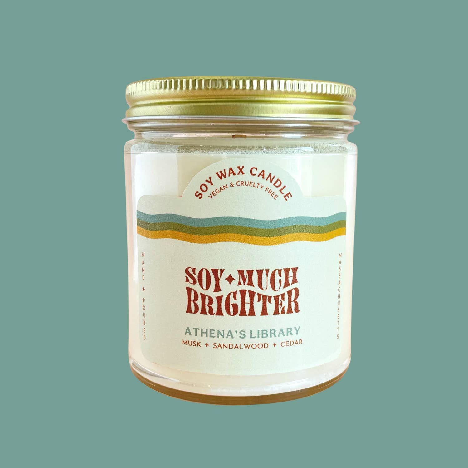 Soy Much Brighter Candle Co. - Wholesale Jar/Filled Candle - Athena's Library // Soy Wax Non-toxic Candle