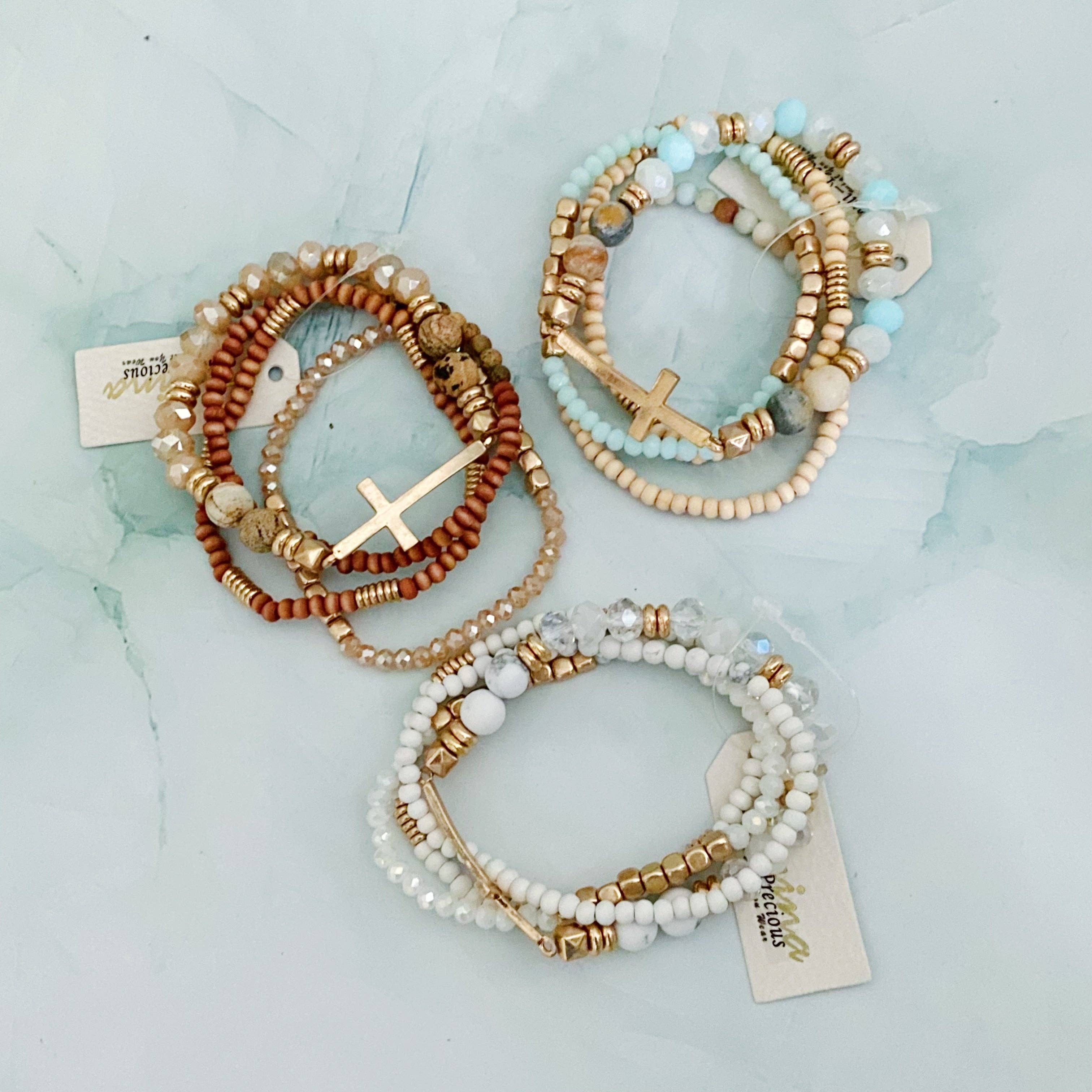 Ellison+Young - Wholesale Jewelry Set - Set Of 4, Stone And Wooden Beads Bracelet7