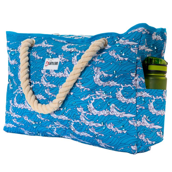 Beach Bag and Pool Bag | Water Repellent | Ocean Waves for wholesale by SHYLERO