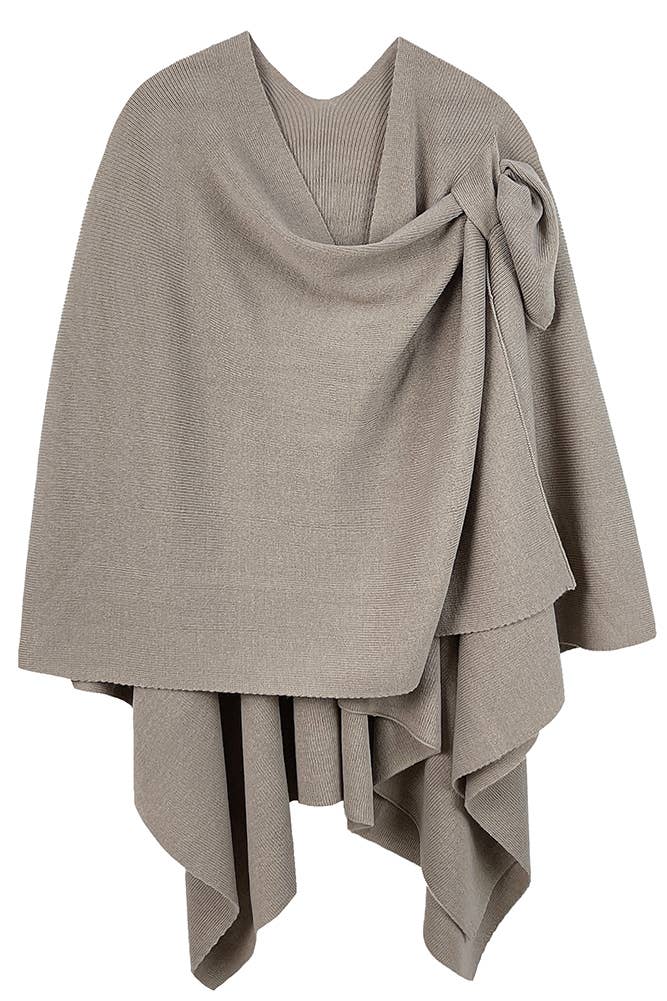 Hana - Venta al por mayor Poncho - Mujer - Ruana sólida con correa para el hombro13